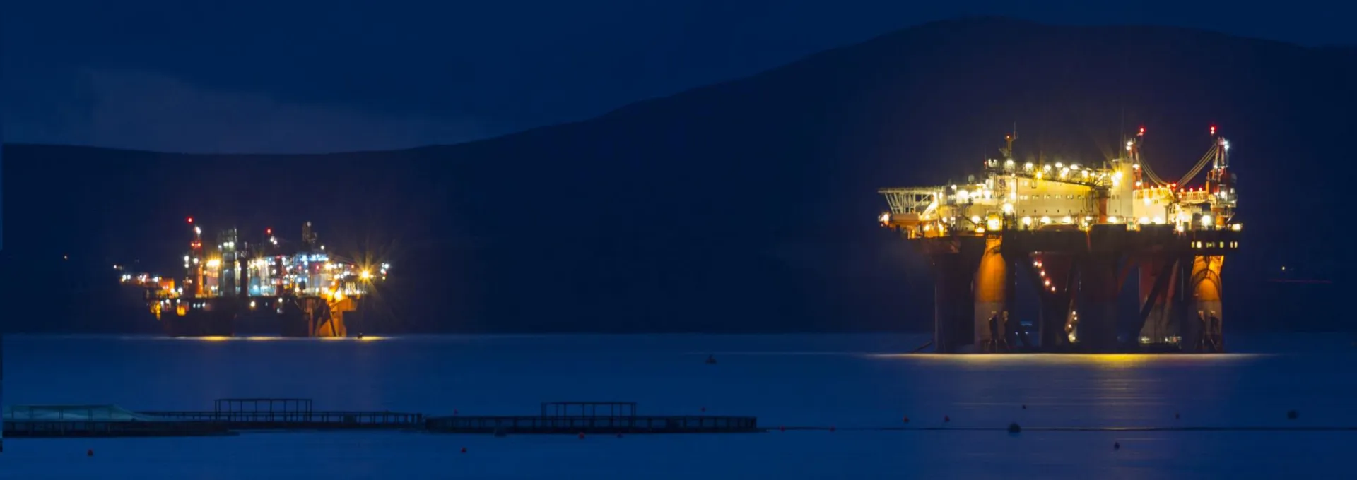 Offshore drilling rig in the Norwegian sector of the North Sea, featuring our completed accommodation interiors.