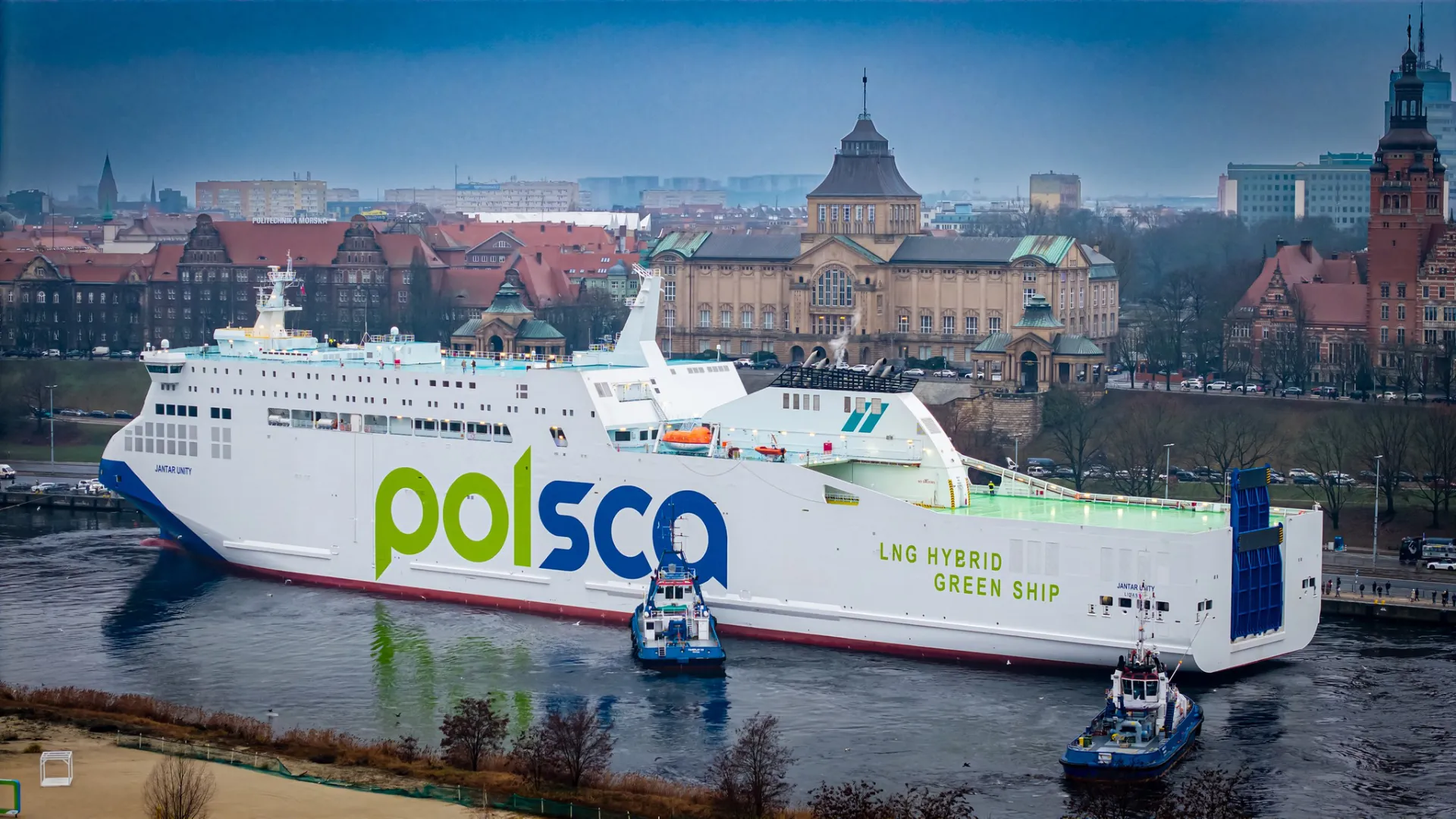 M/F Jantar Unity in Szczecin. New Giant on Baltic Sea